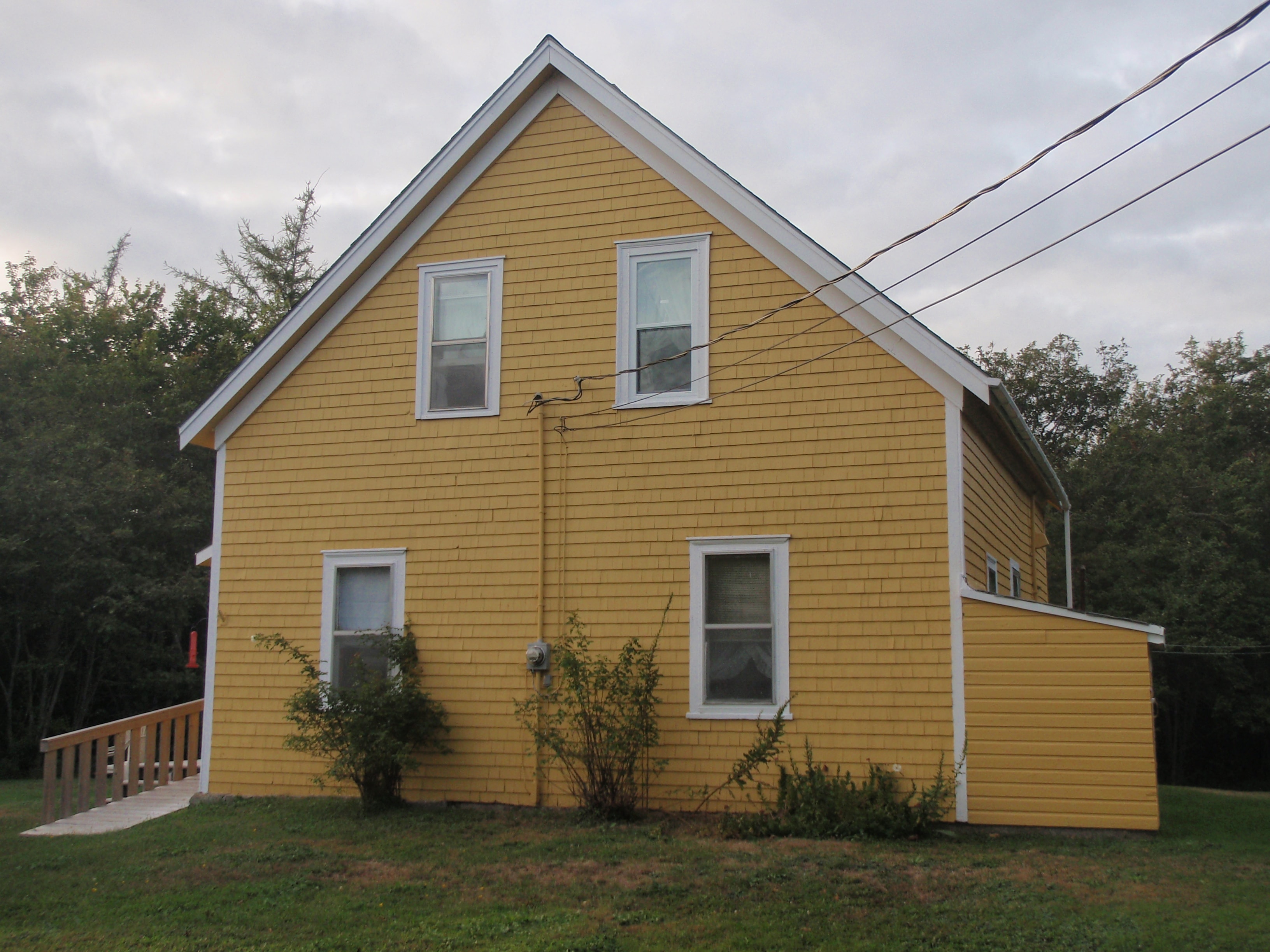 Yellow house — before remodel, side view